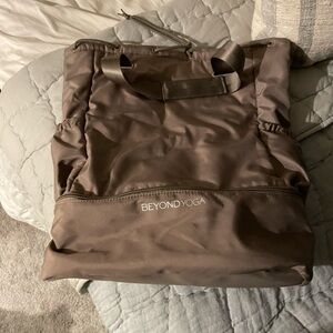 Beyond Yoga Taupe Backpack